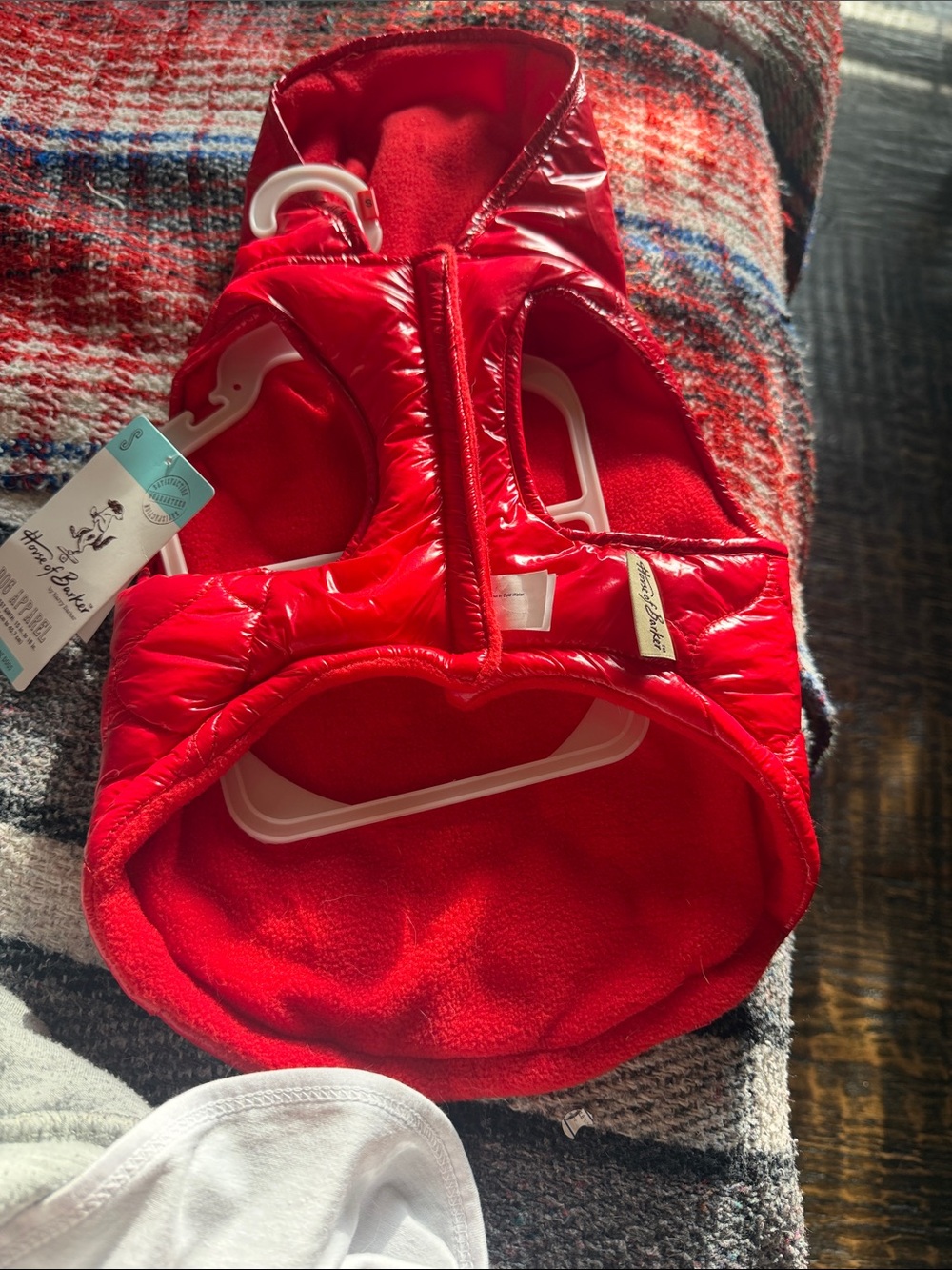 Red Quilted Small Dog Puffer Vest - Cozy Fleece Lining